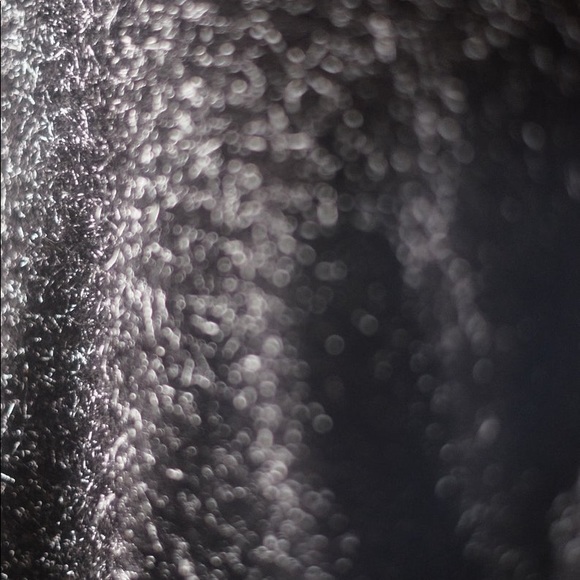 Vtg 80s Fluffy Sparkly Black & Silver Crop Sweater - Picture 5 of 9